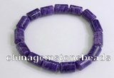 CGB2577 7.5 inches 8*12mm tube charoite gemstone bracelet