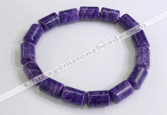 CGB2577 7.5 inches 8*12mm tube charoite gemstone bracelet