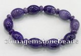 CGB2578 7.5 inches 13*17mm rice charoite gemstone bracelet