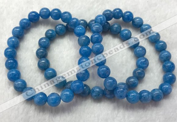 CGB2622 7.5 inches 8mm round natural apatite beaded bracelets