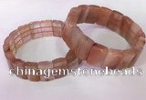 CGB2635 12*18mm faceted rectangle red rutilated quartz bracelets