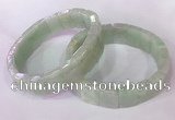 CGB2640 11*15mm faceted rectangle jade bracelets wholesale