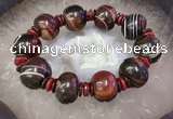 CGB3014 7.5 inches 13*20mm - 16*22mm rondelle agate bracelet