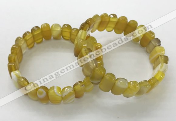 CGB3101 7.5 inches 8*15mm oval agate gemstone bracelets