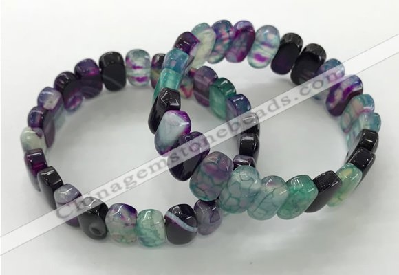 CGB3108 7.5 inches 8*15mm oval agate gemstone bracelets