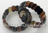 CGB3123 7.5 inches 10*20mm faceted oval agate bracelets