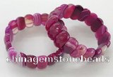 CGB3125 7.5 inches 10*20mm faceted oval agate bracelets