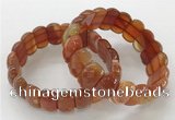 CGB3126 7.5 inches 10*20mm faceted oval agate bracelets