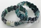 CGB3130 7.5 inches 10*20mm faceted oval agate bracelets