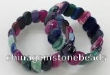 CGB3133 7.5 inches 10*20mm faceted oval agate bracelets