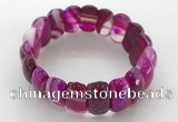 CGB3142 7.5 inches 11*23mm faceted oval agate bracelets