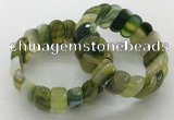 CGB3147 7.5 inches 11*23mm faceted oval agate bracelets