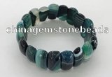 CGB3149 7.5 inches 11*23mm faceted oval agate bracelets