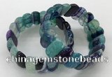 CGB3150 7.5 inches 11*23mm faceted oval agate bracelets