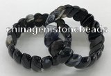 CGB3152 7.5 inches 11*23mm faceted oval agate bracelets