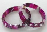 CGB3167 7.5 inches 12*15mm rectangle agate bracelets wholesale