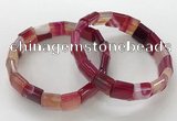CGB3168 7.5 inches 12*15mm rectangle agate bracelets wholesale