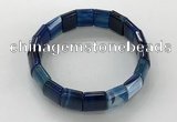 CGB3171 7.5 inches 12*15mm rectangle agate bracelets wholesale