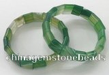 CGB3173 7.5 inches 12*15mm rectangle agate bracelets wholesale