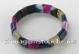 CGB3179 7.5 inches 12*15mm rectangle agate bracelets wholesale