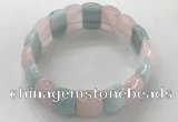 CGB3224 7.5 inches 12*20mm oval mixed gemstone bracelets