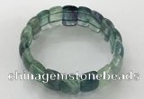 CGB3226 7.5 inches 12*20mm oval fluorite gemstone bracelets