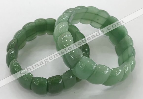 CGB3231 7.5 inches 12*20mm oval green aventurine bracelets