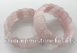 CGB3240 7.5 inches 12*25mm oval rose quartz bracelets