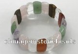 CGB3244 7.5 inches 12*25mm oval mixed quartz bracelets