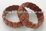 CGB3254 7.5 inches 12*25mm oval red jasper bracelets