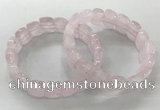 CGB3265 7.5 inches 10*15mm faceted marquise rose quartz bracelets