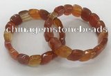 CGB3268 7.5 inches 10*15mm faceted marquise red agate bracelets