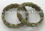 CGB3270 7.5 inches 10*15mm faceted marquise unakite bracelets