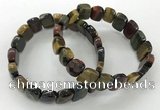 CGB3272 7.5 inches 10*15mm faceted marquise mixed tiger eye bracelets