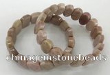 CGB3274 7.5 inches 10*15mm faceted oval rhodochrosite bracelets