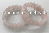 CGB3310 7.5 inches 10*20mm faceted oval rose quartz bracelets