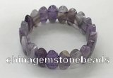 CGB3311 7.5 inches 10*20mm faceted oval amethyst bracelets