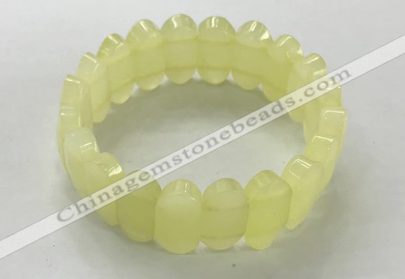 CGB3313 7.5 inches 10*20mm faceted oval lemon quartz bracelets