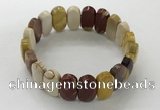 CGB3319 7.5 inches 10*20mm faceted oval mookaite bracelets