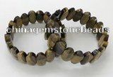 CGB3320 7.5 inches 10*20mm faceted oval yellow tiger eye bracelets