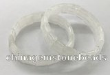 CGB3330 7.5 inches 10*15mm rectangle white crystal bracelets