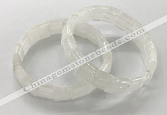 CGB3330 7.5 inches 10*15mm rectangle white crystal bracelets