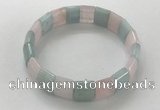 CGB3332 7.5 inches 10*15mm rectangle mixed gemstone bracelets