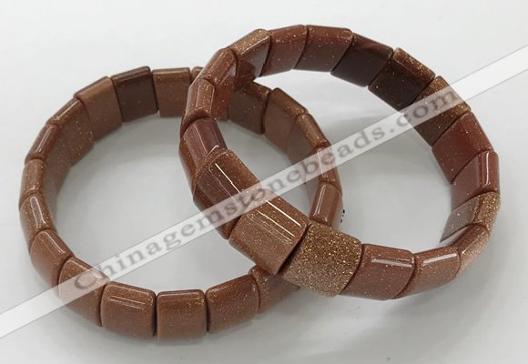 CGB3343 7.5 inches 10*15mm rectangle goldstone bracelets