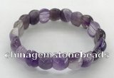 CGB3362 7.5 inches 10*15mm oval amethyst gemstone bracelets