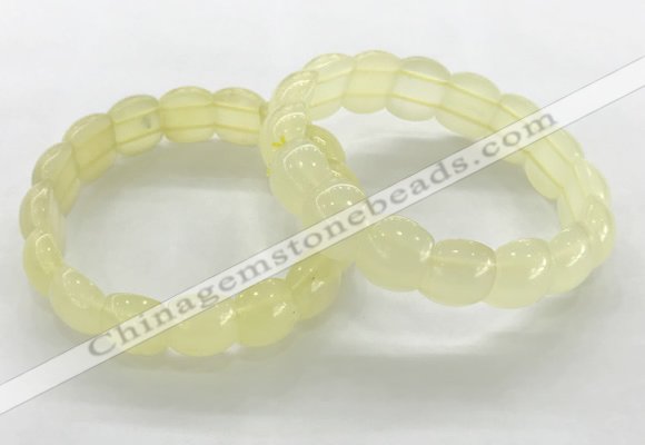 CGB3363 7.5 inches 10*15mm oval lemon quartz gemstone bracelets