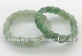 CGB3370 7.5 inches 10*15mm oval green aventurine bracelets