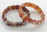 CGB3373 7.5 inches 10*15mm oval red line agate bracelets