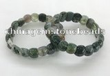 CGB3374 7.5 inches 10*15mm oval moss agate bracelets