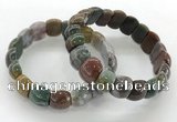 CGB3375 7.5 inches 10*15mm oval Indian agate bracelets